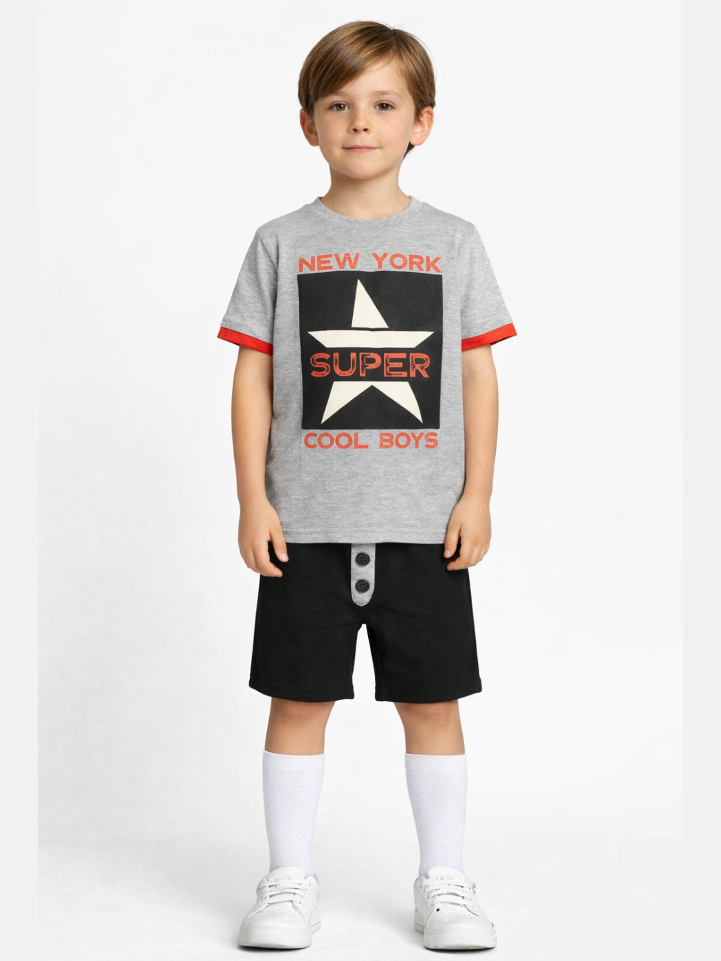 Super Star Erkek Çocuk Şort Takım
