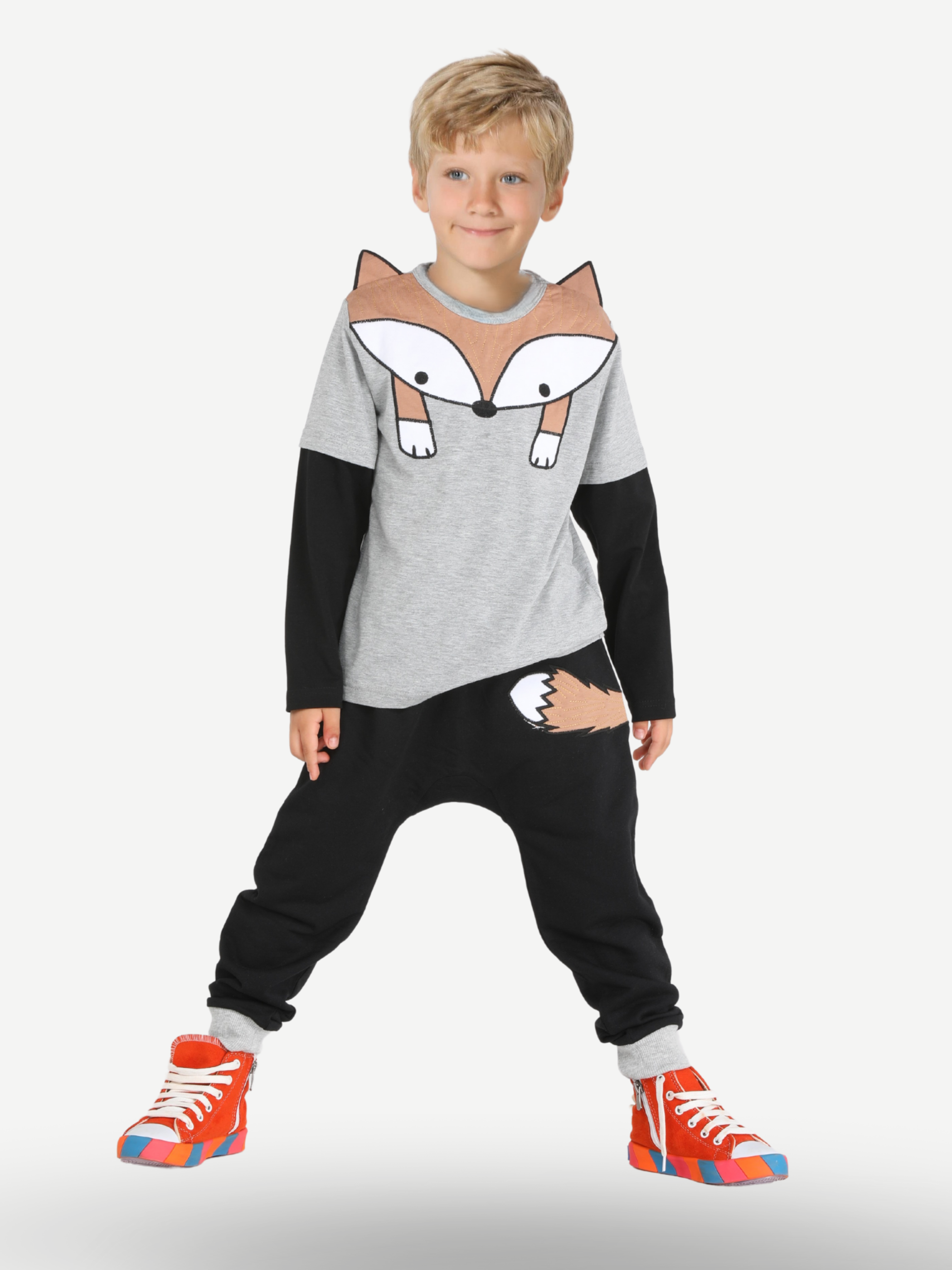 Tilki Baggy Erkek Çocuk Pantolon + T-shirt Takım