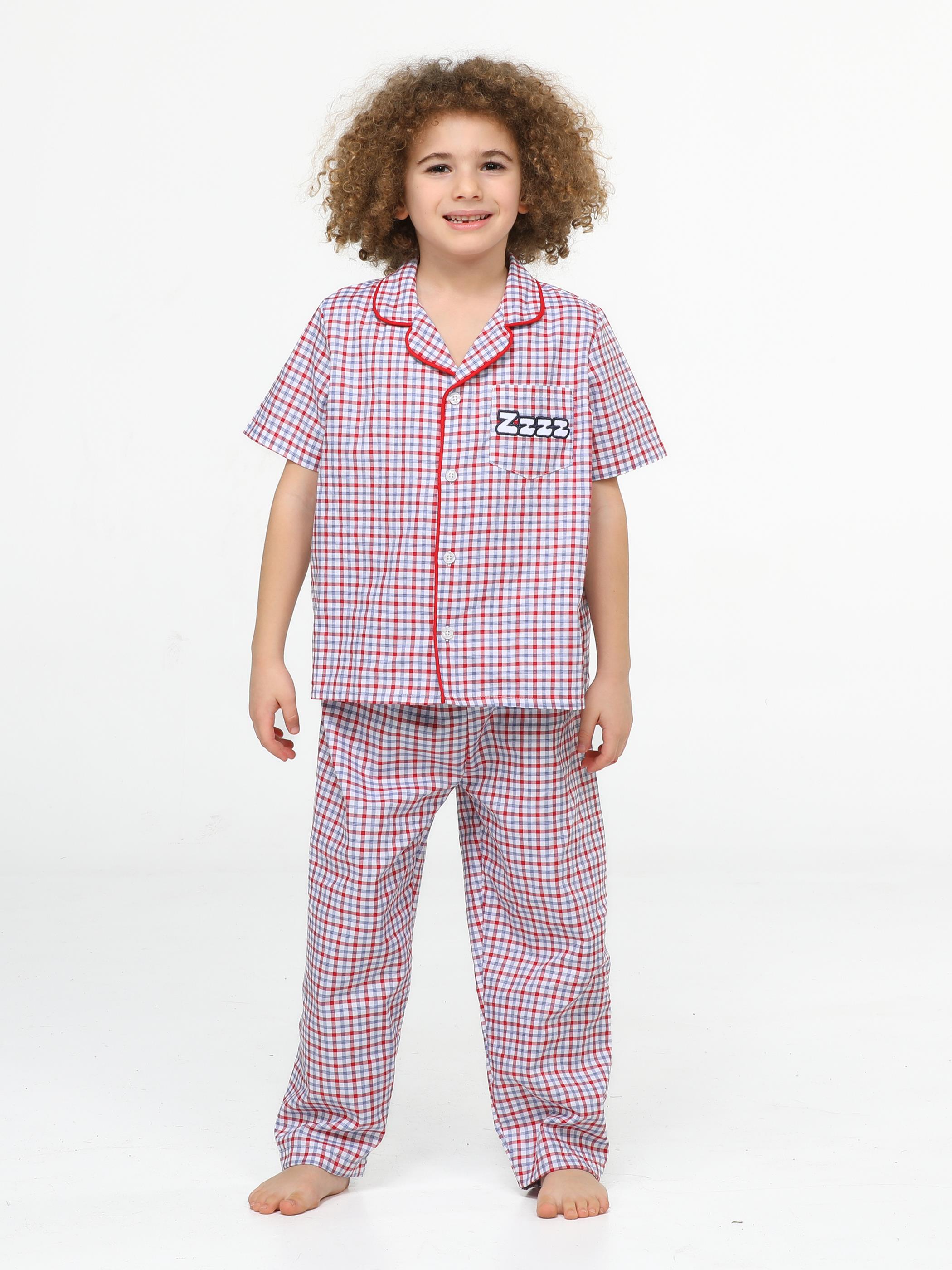 Zzzz Pamuklu Dokuma Ekose Pijama Takım