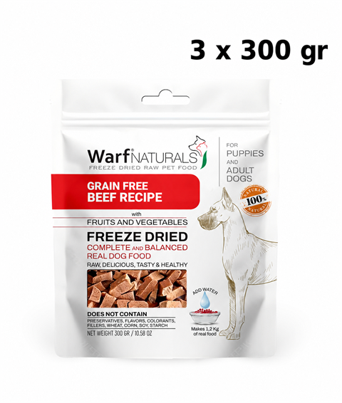 Warf Naturals Freeze Dried Dana Etli Köpek Maması