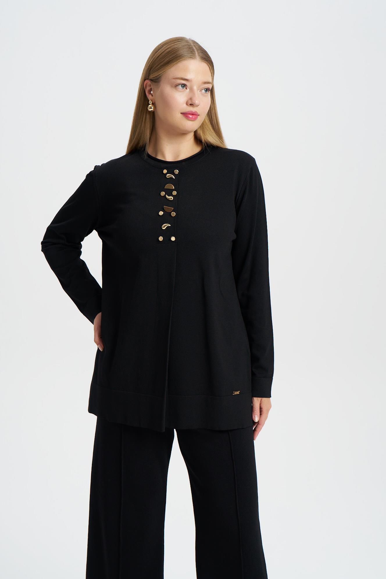 3094 ÖNÜ KENDİNDEN PİLİLİ TUNİK