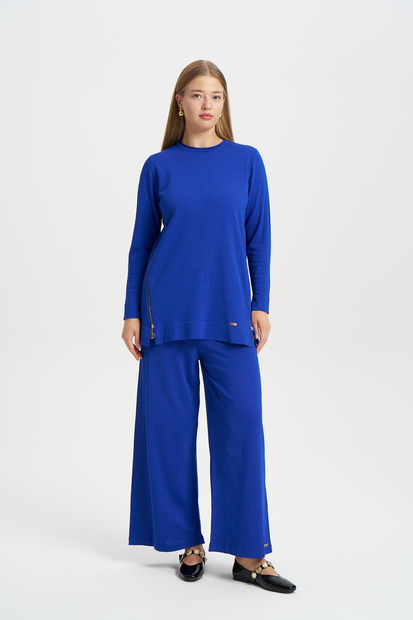 3101 YANLARI FERMUARLI TUNİK