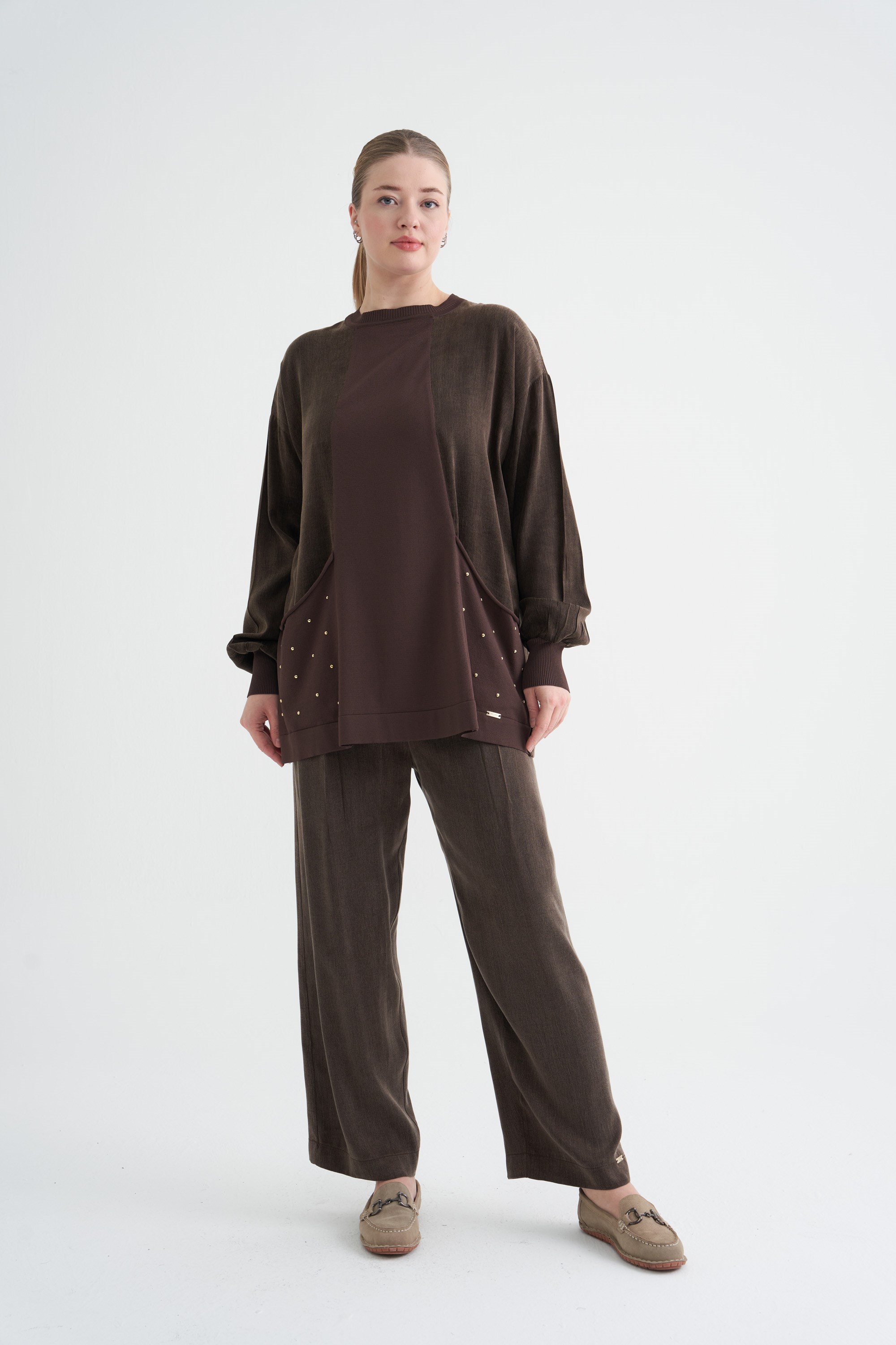 3129 CEPLERİ DROPLU TUNİK