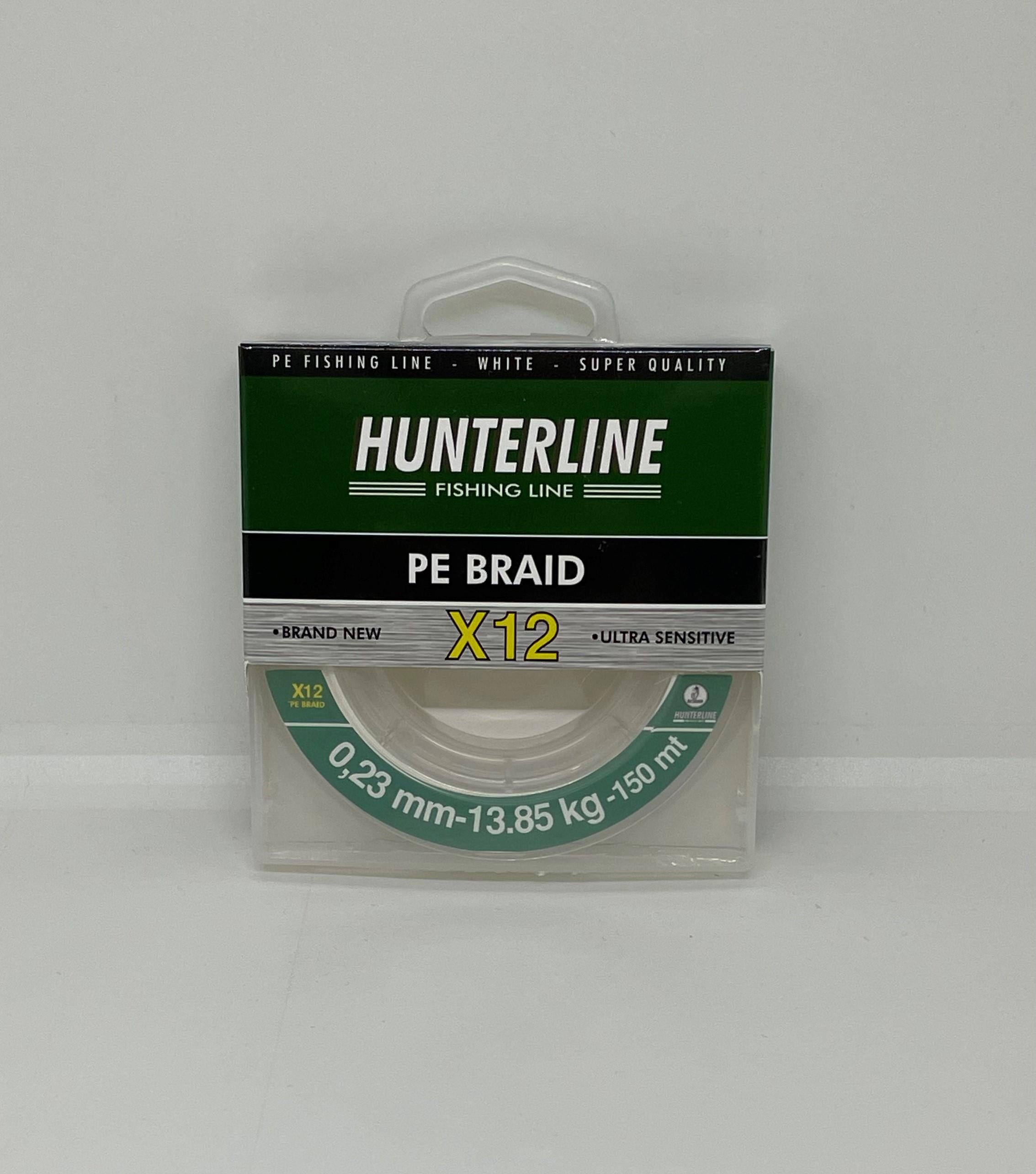 Hunterline Pe Braid x12 Beyaz Örgü 0,23mm İp Misina - 150 Mt