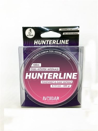 Hunterlıne 0,12mm - 600gr 100m Fluorocarbon Köstek Misinası