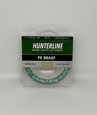 Hunterline Pe Braid x12 Beyaz Örgü 0,15mm İp Misina - 150 Mt