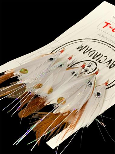 Tüy Çapari Kahverengi  Üstüne Beyaz