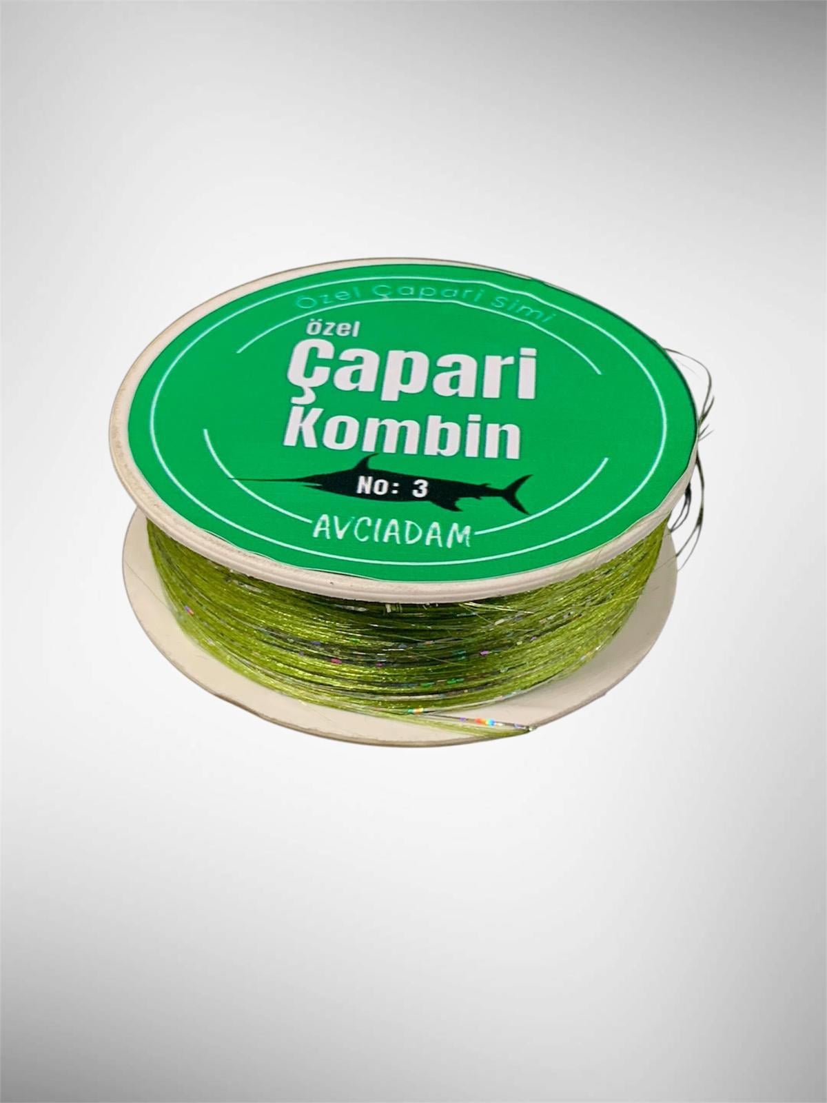 Çapari Kombini - Kına Yeşil Organze & Beyaz Hologram