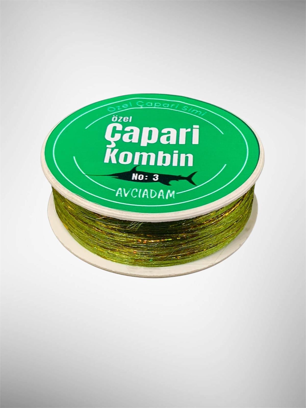 Çapari Kombini - Kına Yeşil Organze & Sarı Hologram