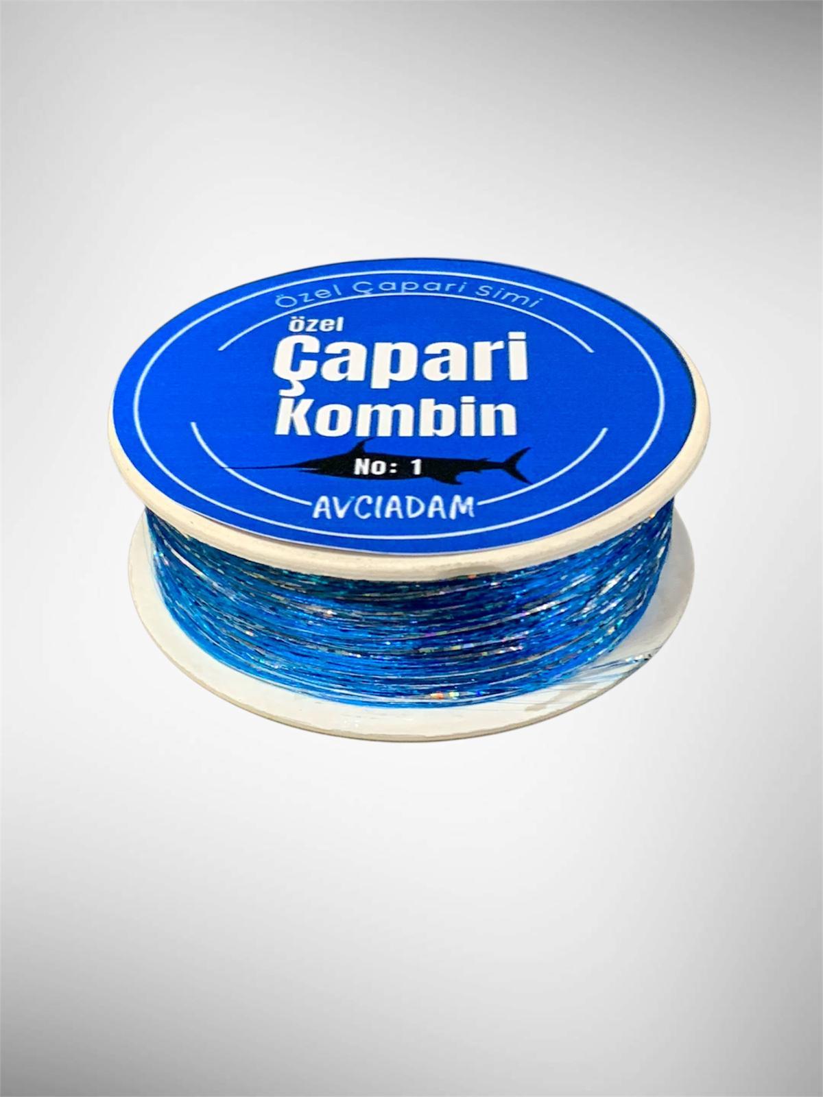Çapari Kombini - Mavi Organze & Beyaz Hologram