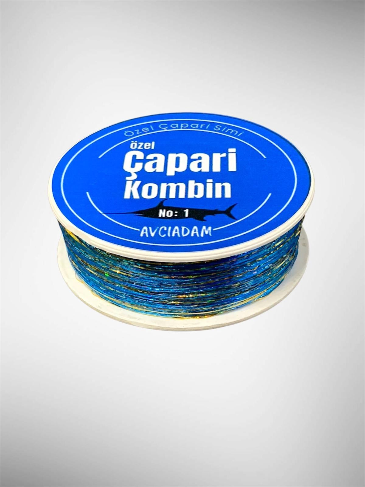 Çapari Kombini - Mavi Organze & Sarı Hologram