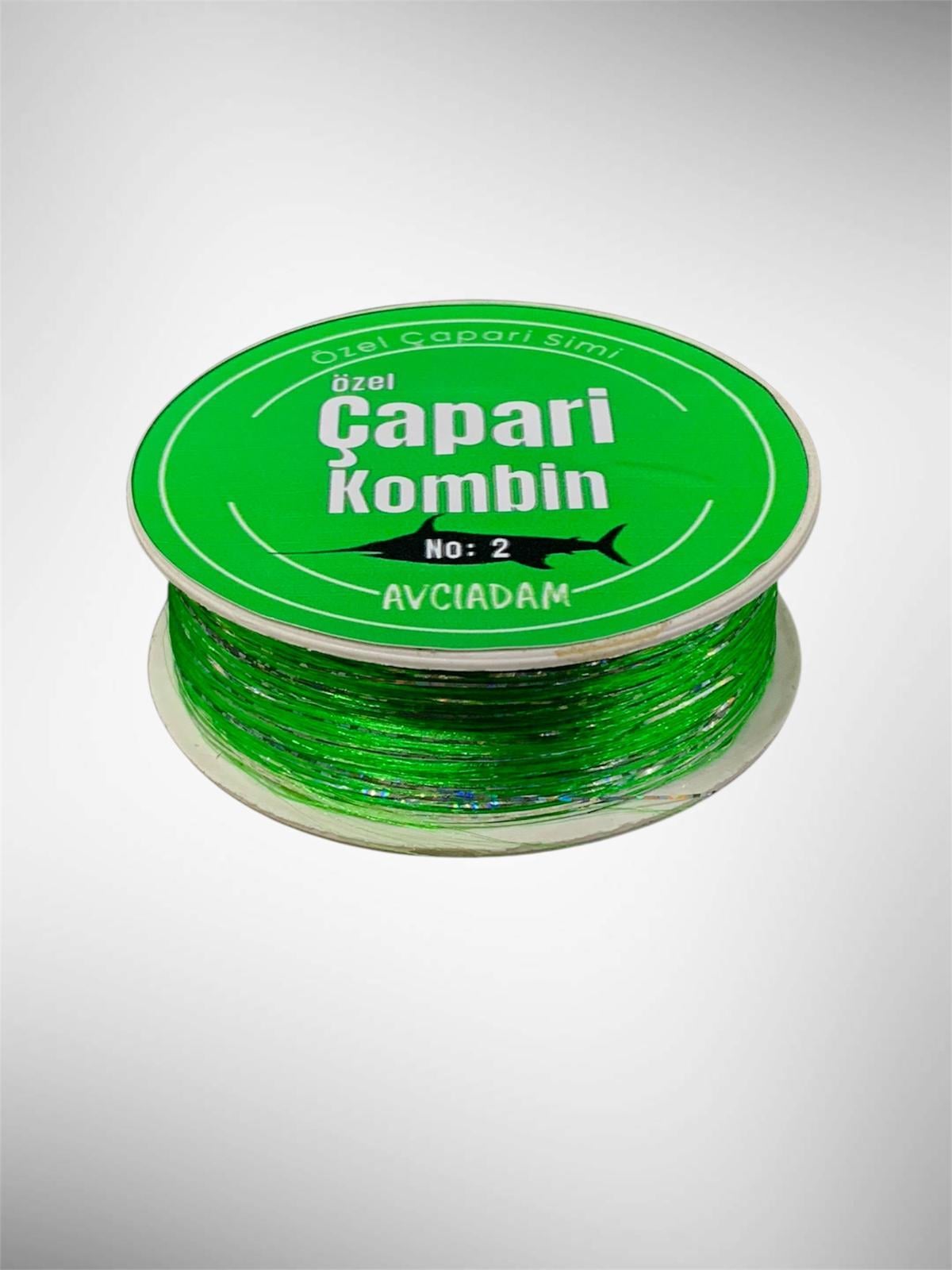 Çapari Kombini - Yeşil Organze & Beyaz Hologram