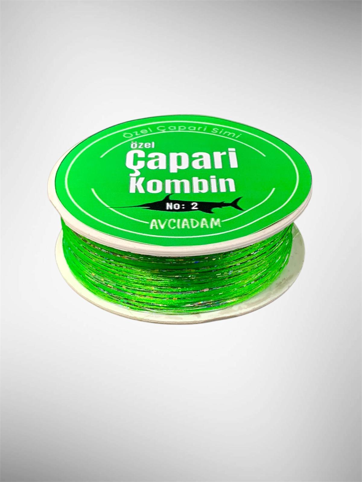 Çapari Kombini - Yeşil Organze & Beyaz Hologram