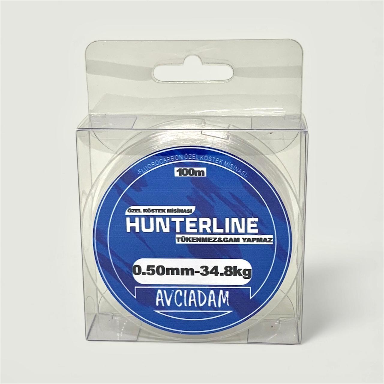 Hunterlıne 0,50mm - 34,8kg 100m Fluorocarbon Köstek Misinası