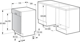 HISENSE HI620D10X 6  PROGRAM 14 KİŞİLİK YARI ANKASTRE BULAŞIK MAKİNESİ INOX