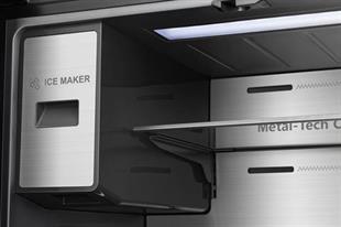 HISENSE RQ760N4IFE 577 LT. 4 KAPILI GARDIROP TİPİ NO FROST SU ve BUZ HAZNELİ EKRANLI BUZDOLABI SİYAH