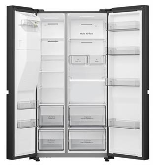 HISENSE RS818N4TFE 632 LT. GARDIROP TİPİ NO FROST SU ve BUZ HAZNELİ BUZDOLABI SİYAH