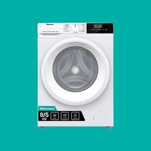 HISENSE WDQE8014EVJM 8 KG YIKAMA 5 KG KURUTMA 1400 DEVİR KURUTMALI ÇAMAŞIR MAKİNESİ BEYAZ