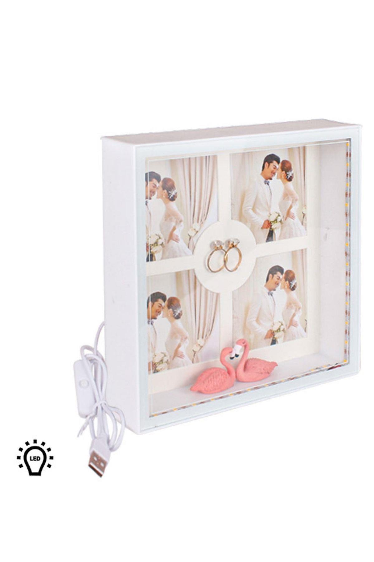 3D LED'li Kuğu Fotoğraf Çerçevesi