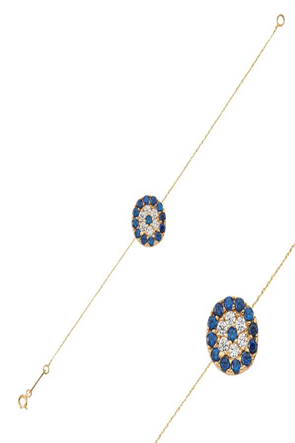 925 ayar Rose Nazar Boncuklu  Bileklik