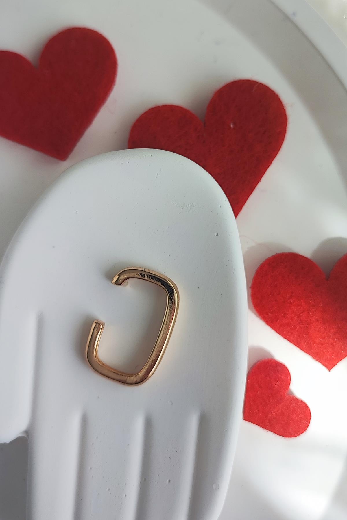 Çelik Kıkırdak Dikdörtgen Orta Boy 2 cm- Altın Renk