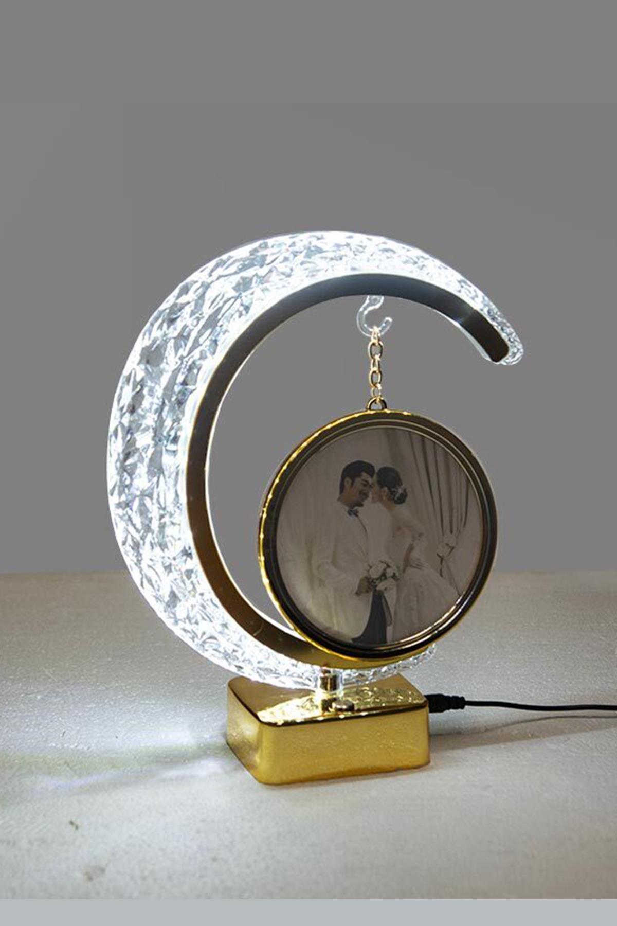 LED'li Kristal Hilal Fotoğraf Çerçevesi-2