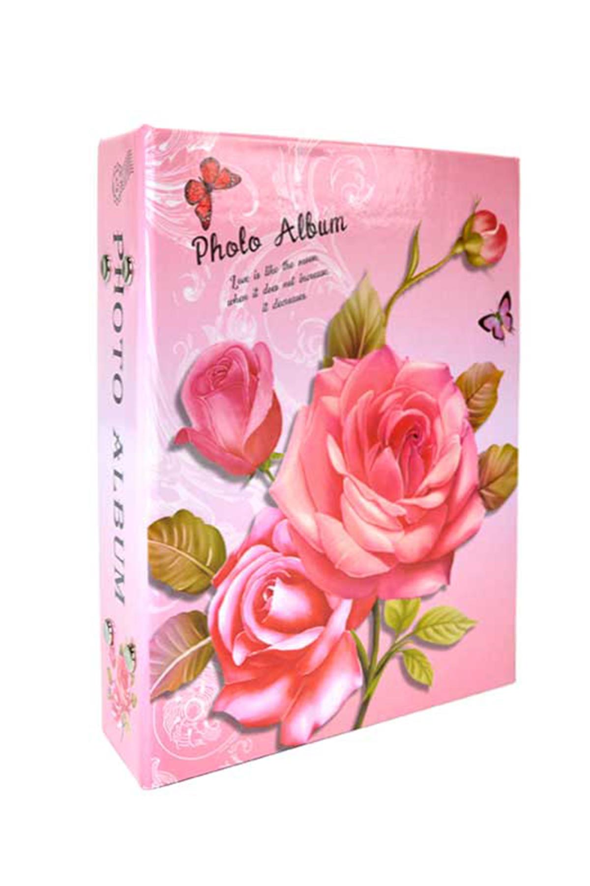 Pembe Çiçek Desenli 13x18  Fotoğraf Albümü