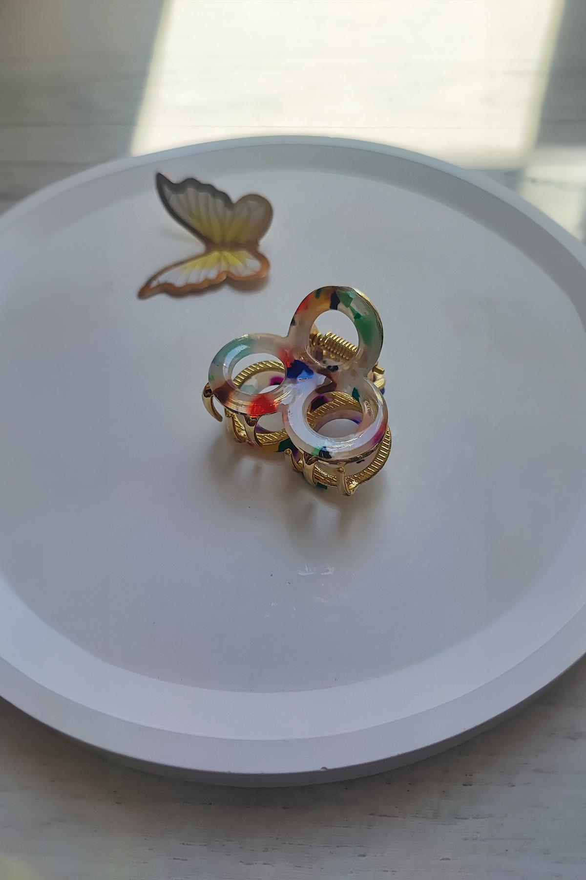 Renkli Epoksi Şık Mandal Toka Set 2 li 