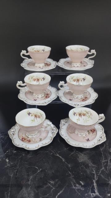 HDI-03 PORS.6'LI FİNCAN TAKIM (FLOWER)