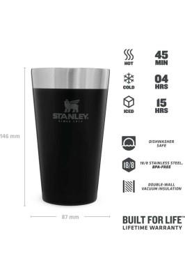 STANLEY ADV 16OZ VAC PINT M.BLACK EU