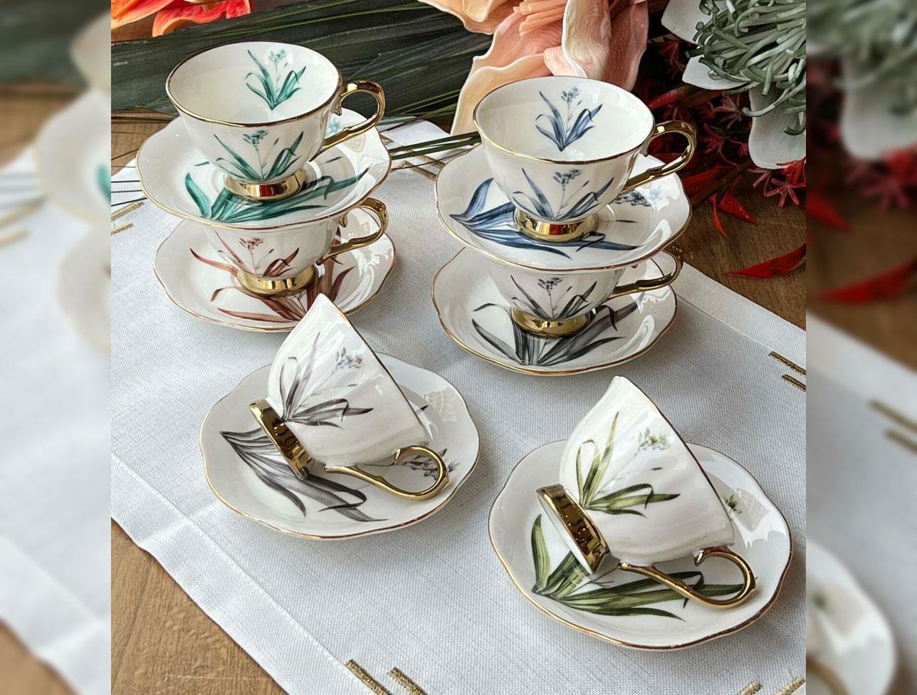 HDI-01 PORS.6'LI FİNCAN TAKIM (FLOWER)