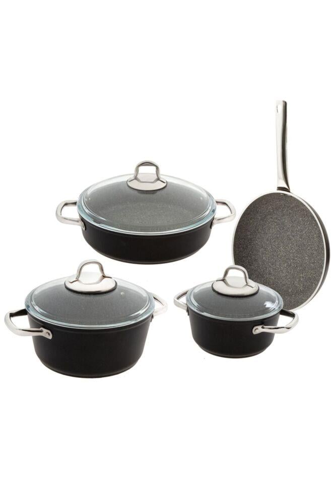 JUMBO DARCİ BLACK 7 PRÇ TENCERE SETİ