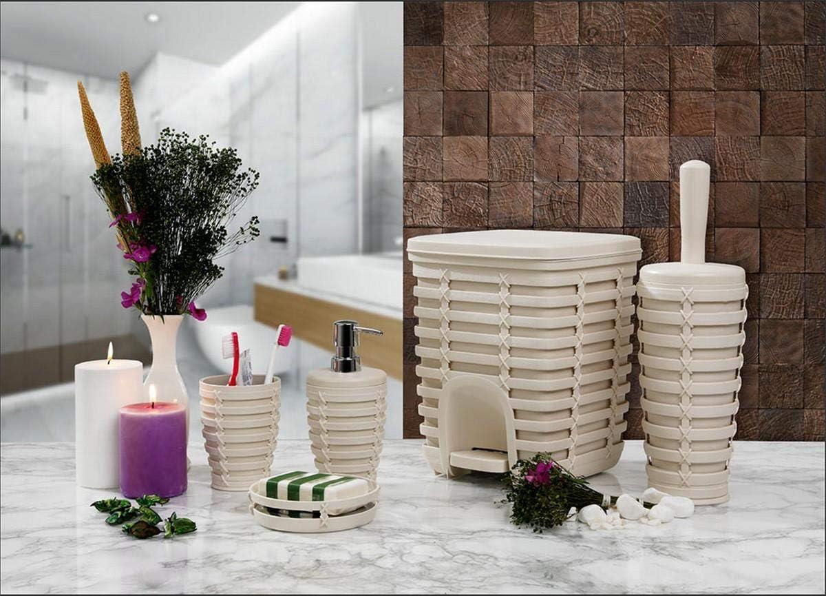 PRİMANOVA PALM 5Lİ BANYO SETİ BEJ