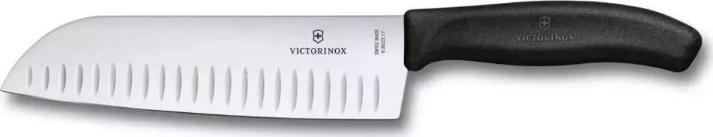 VICTORINOX SANTOKU BIÇAĞI KANALLI AĞ.BLİSTERLİ