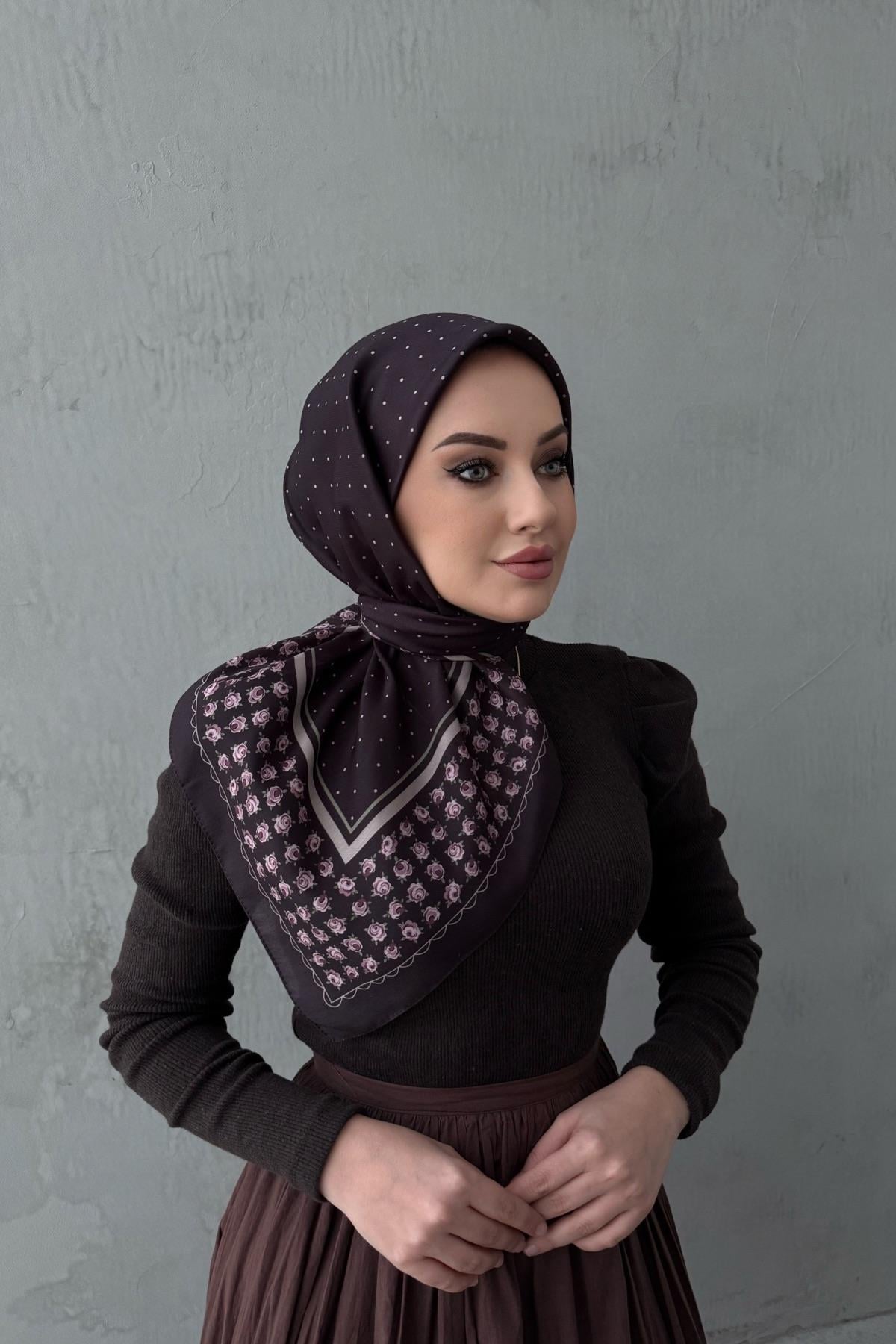 Acı Kahve Eyşan Modal İpek Eşarp