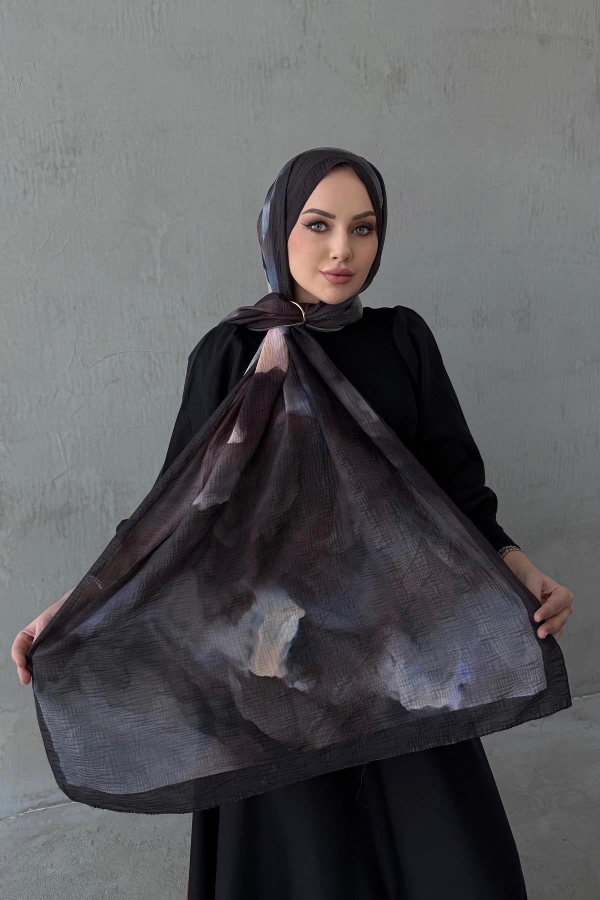 Acı Kahve Karmen Müslin Şal