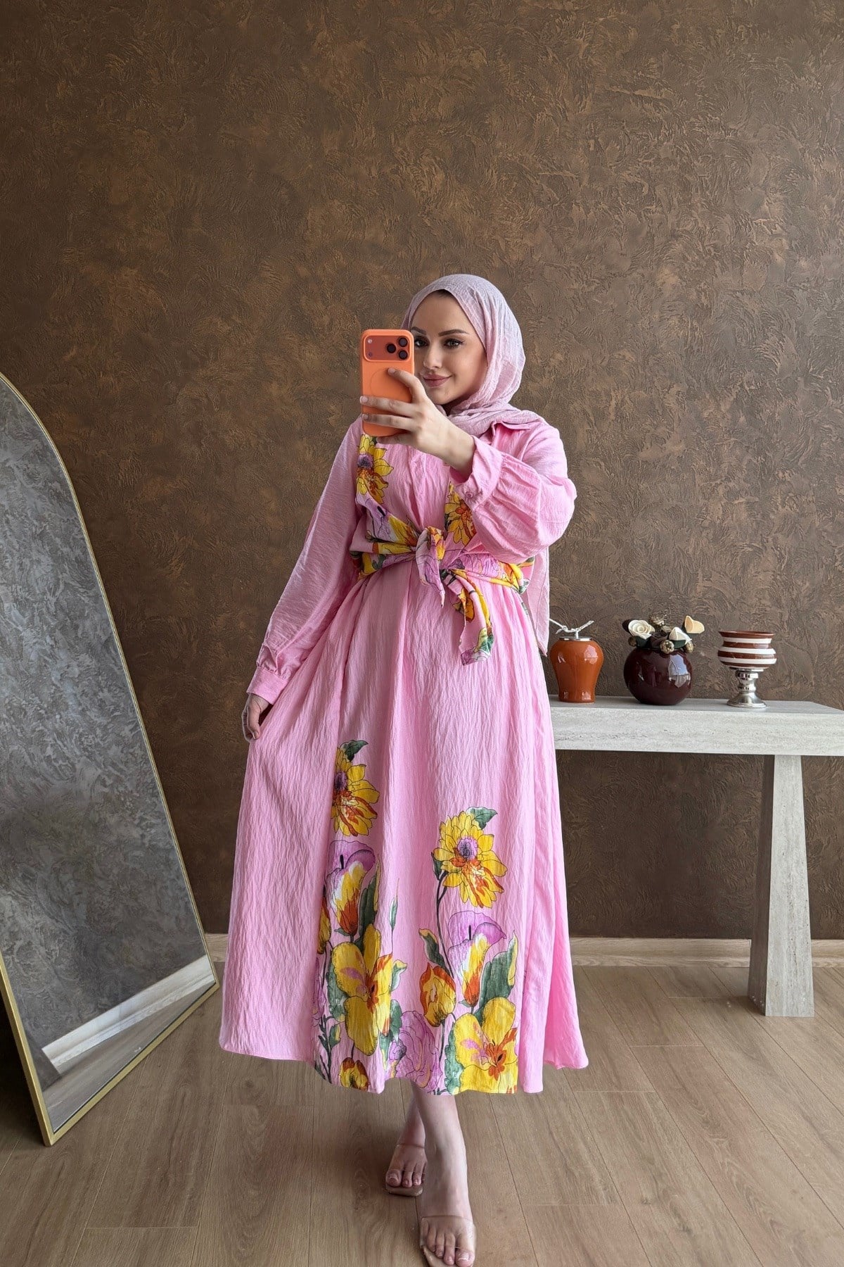 Ayça Elbise Takım Pembe