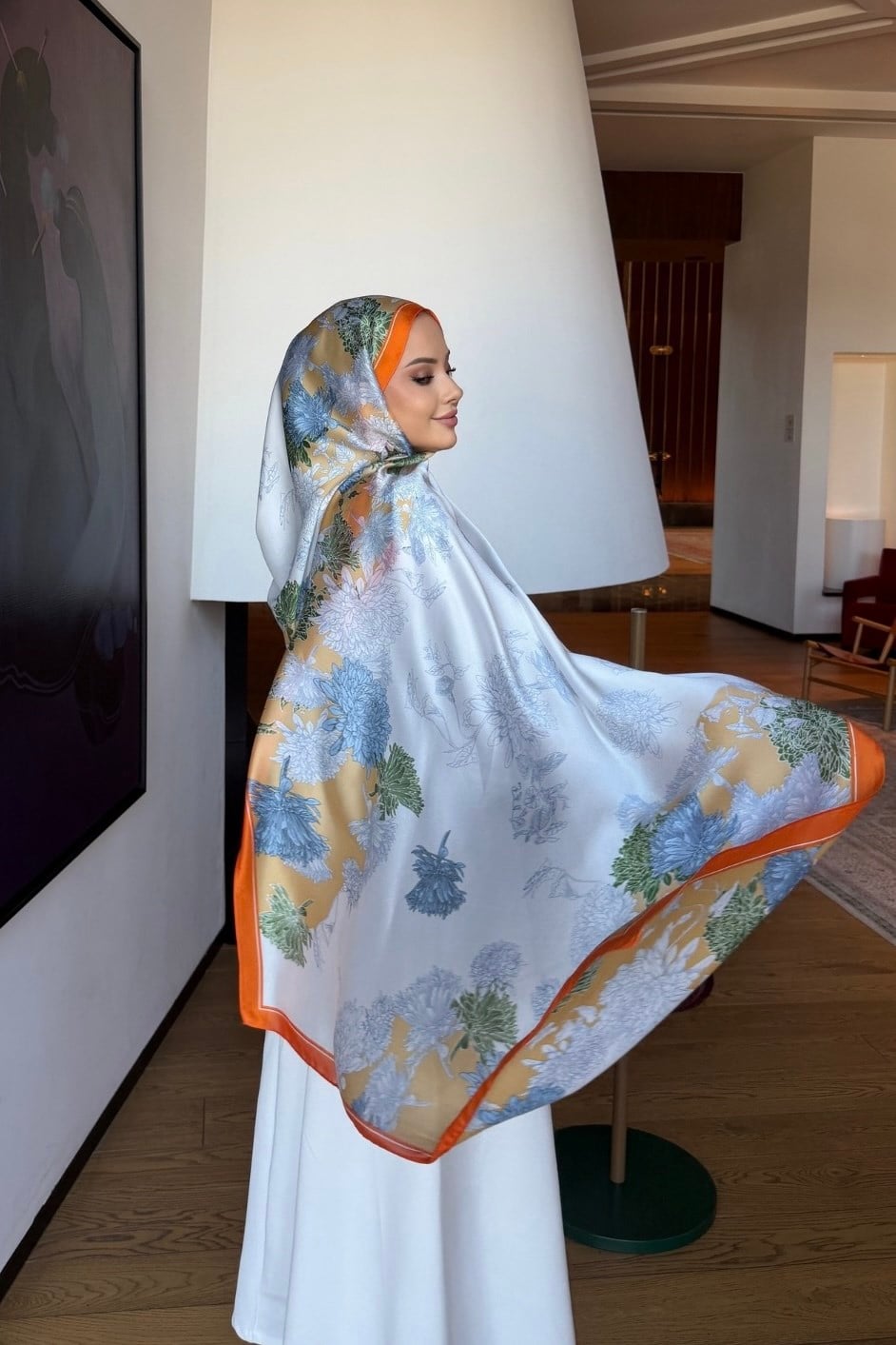 Bloom Hint İpeği Şal 