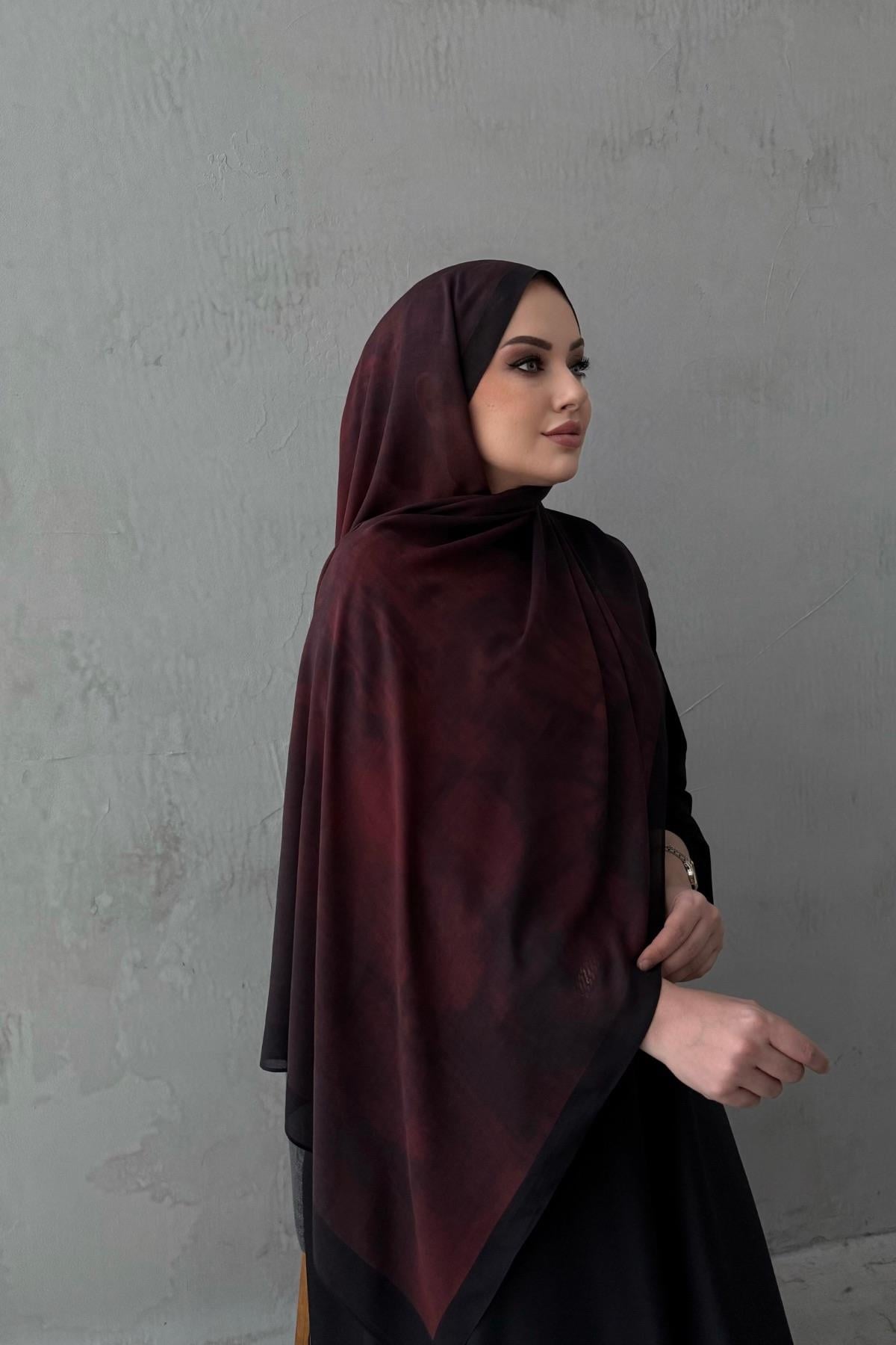 Bordo Ahsen %100 Pamuk Koza Şal