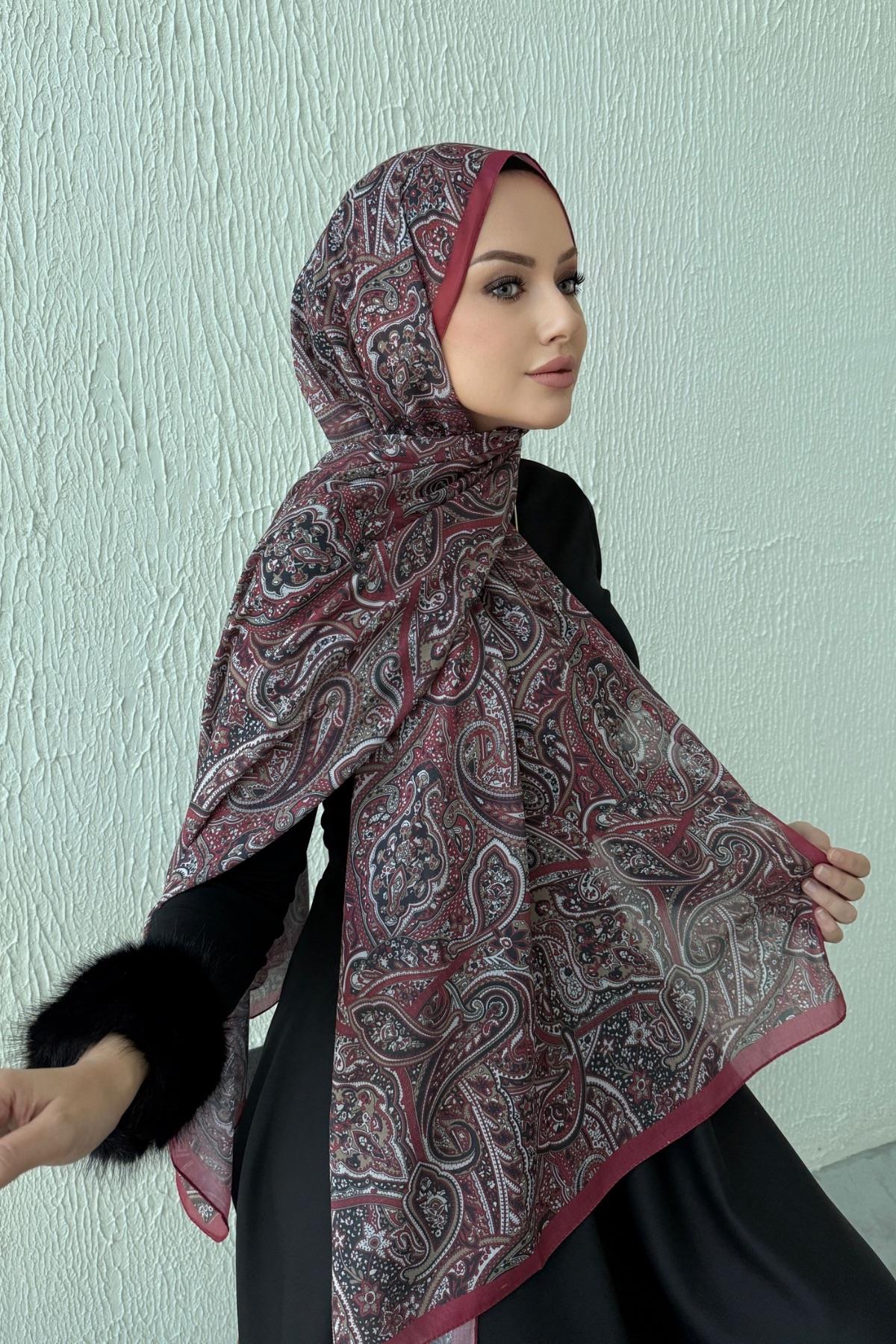 Bordo & Bordo Harmoni Modal İpek Şal 