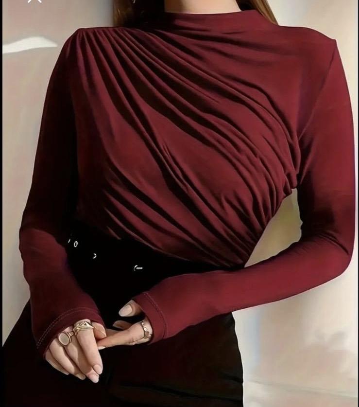 Bordo Drape Badi ( S-M-L) Uyumlu
