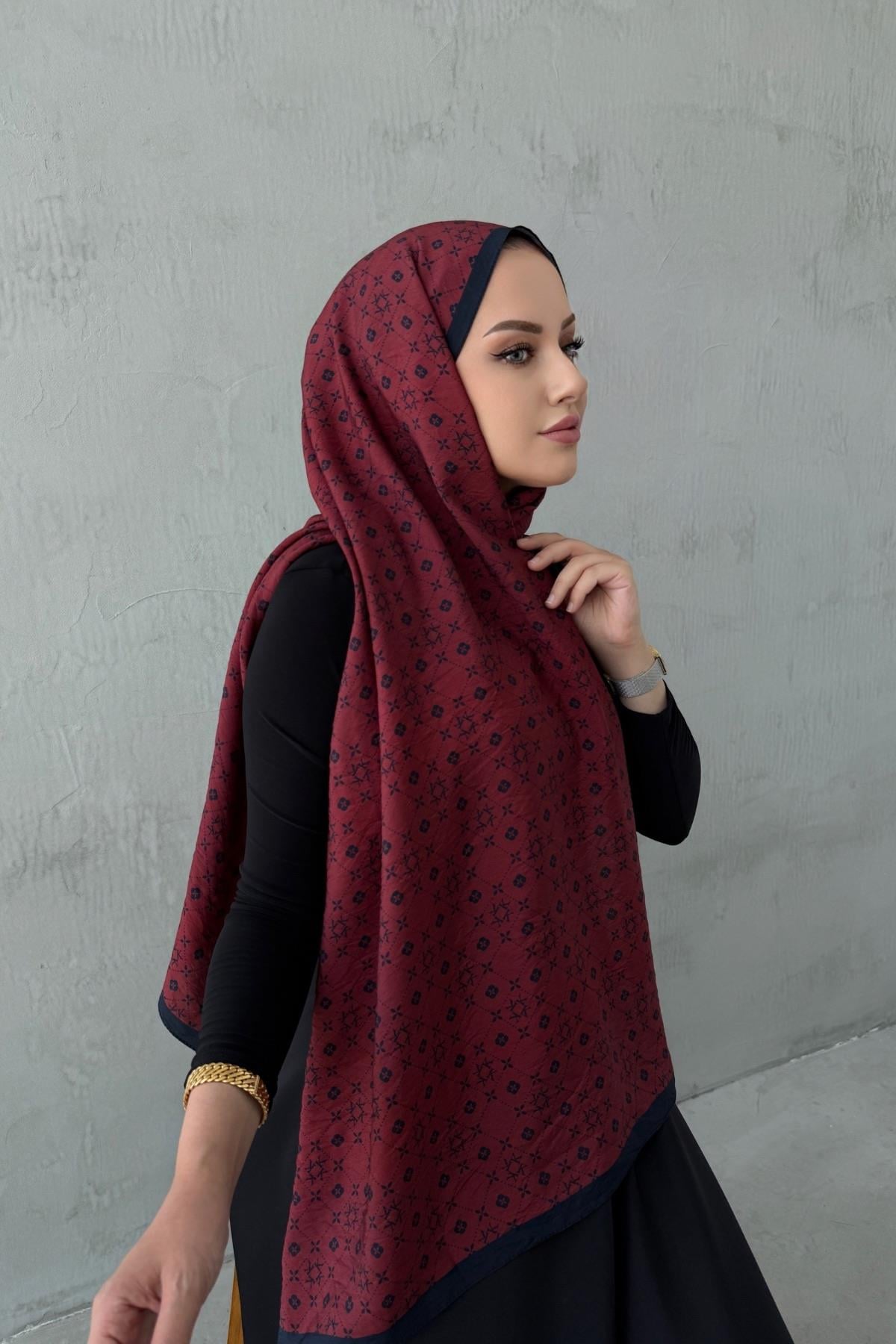 Bordo Gua Modal İpek Şal