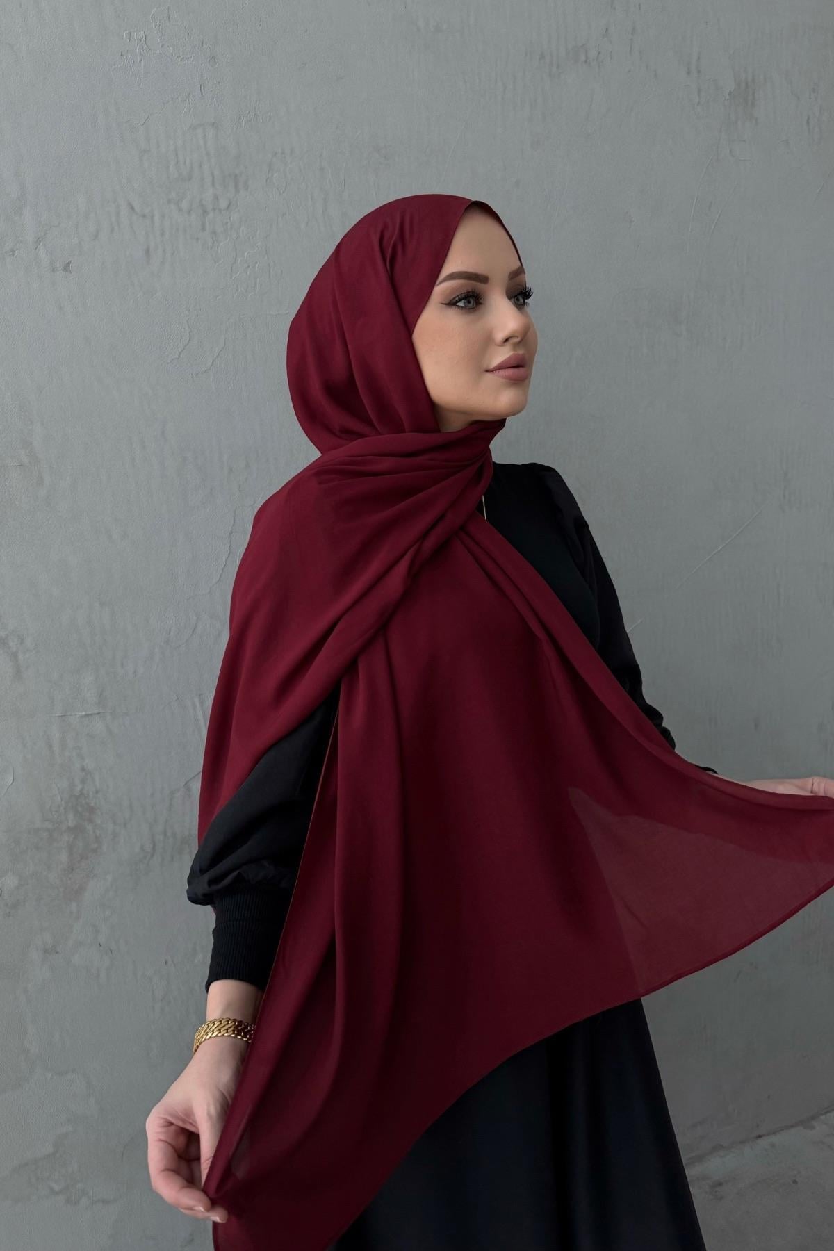 Bordo Royal %100 Pamuk Şal 