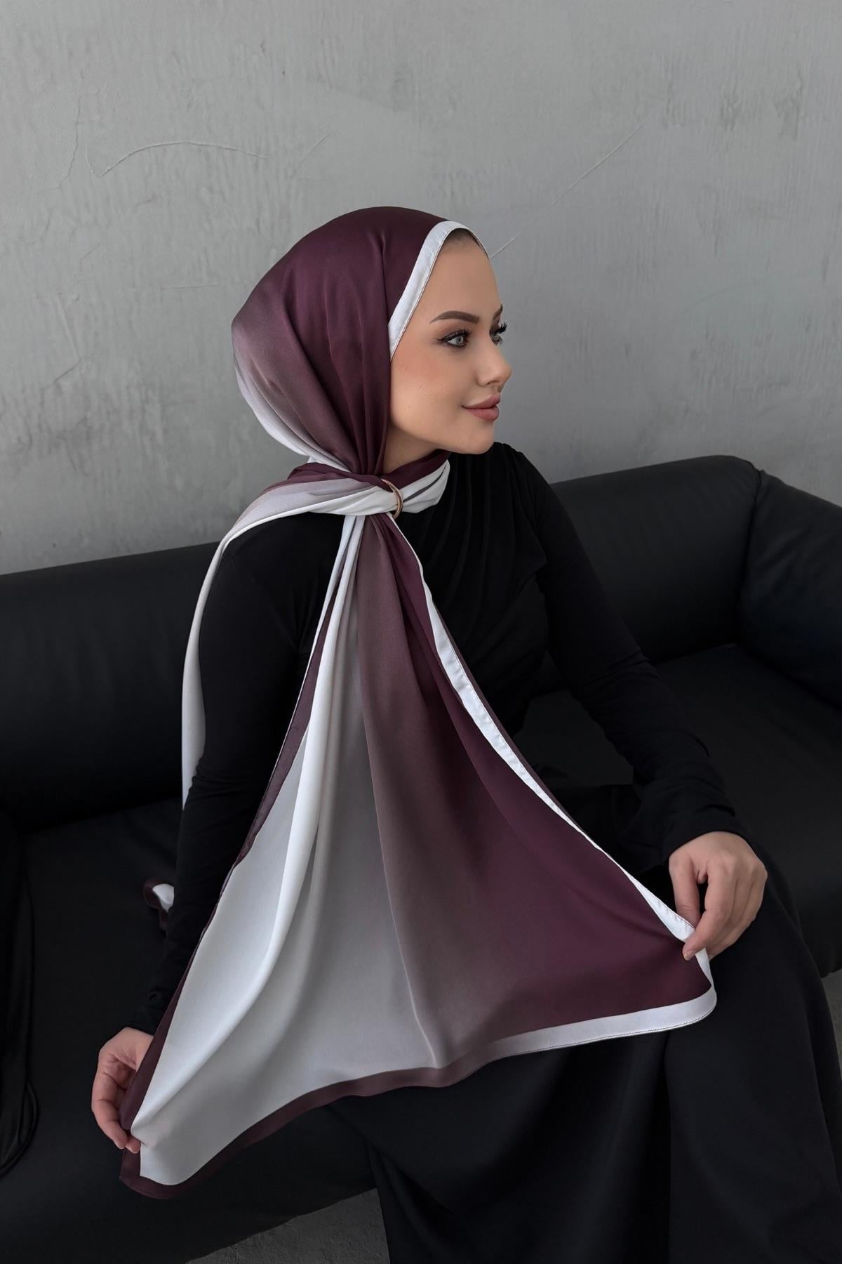 Bordo&Taş Degrade Şal