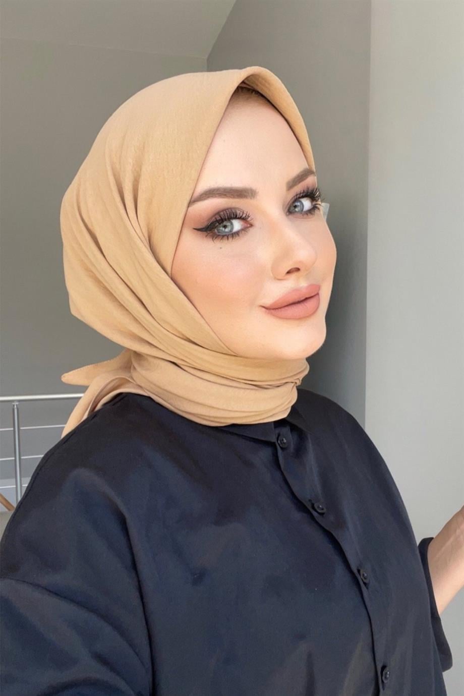 Camel Pamuk Caz Eşarp