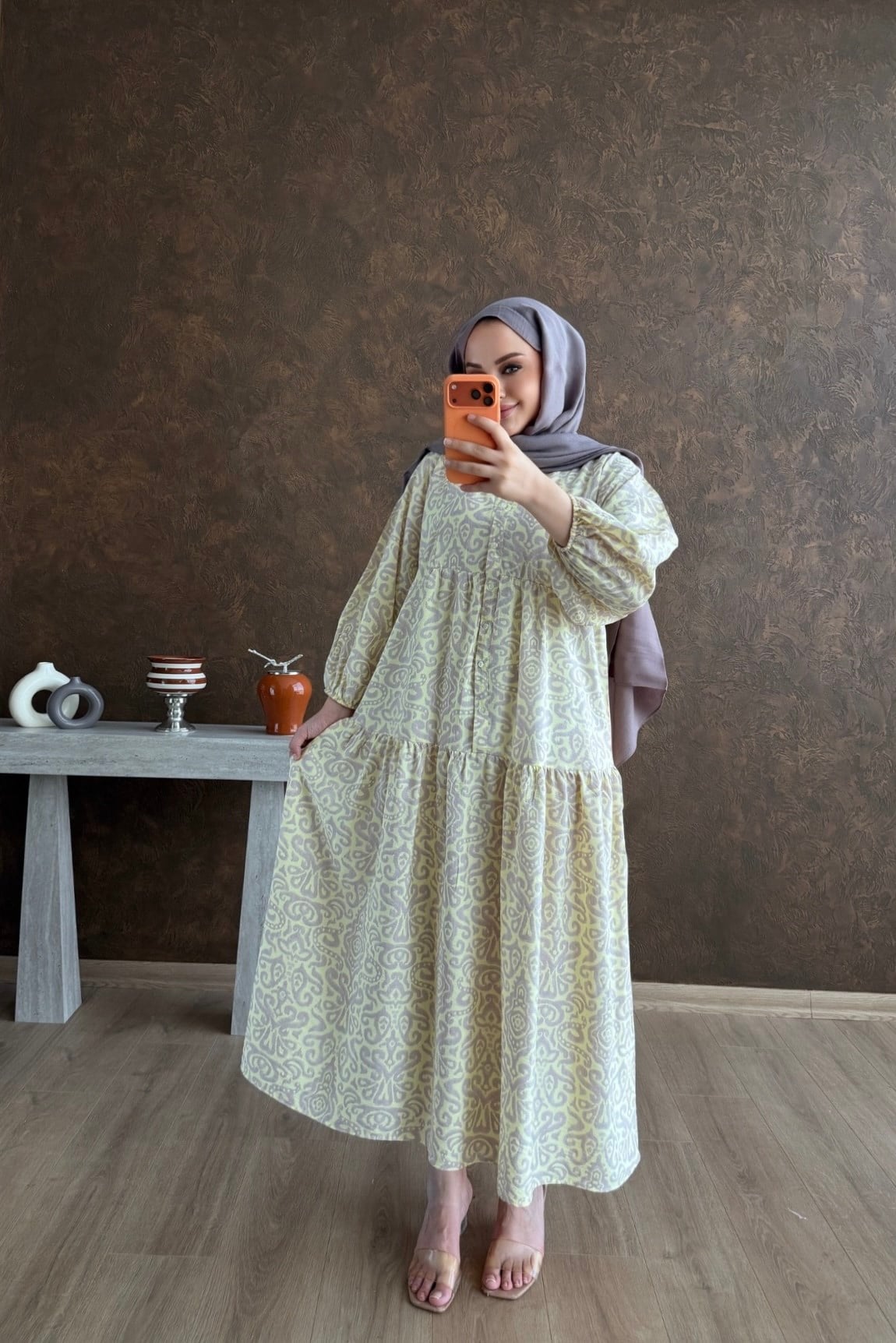 Dilara Pamuk Vual Elbise Sarı