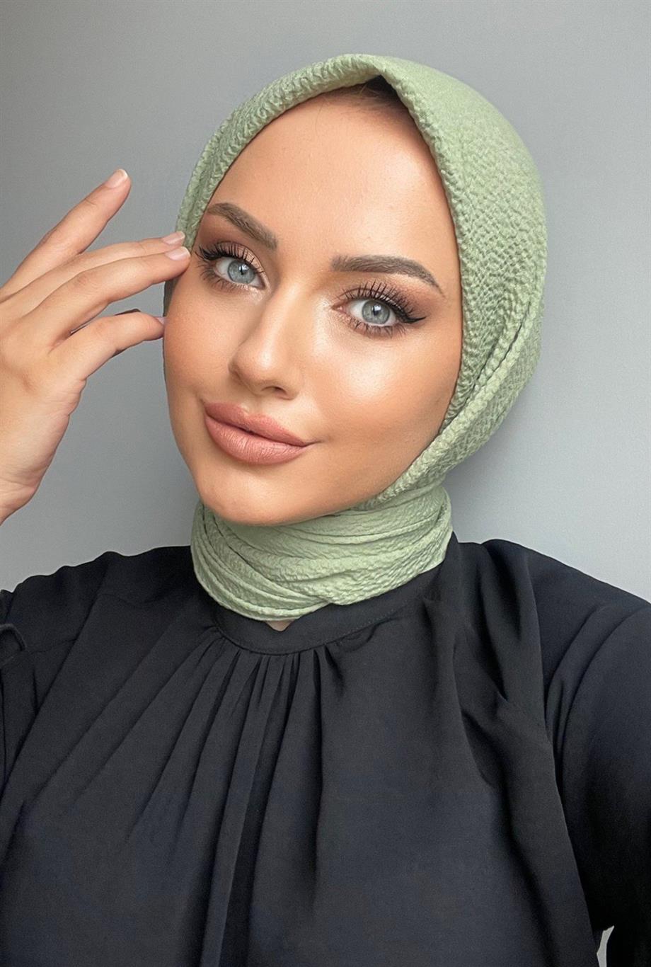 Fıstık Yeşili Naturel Eşarp 