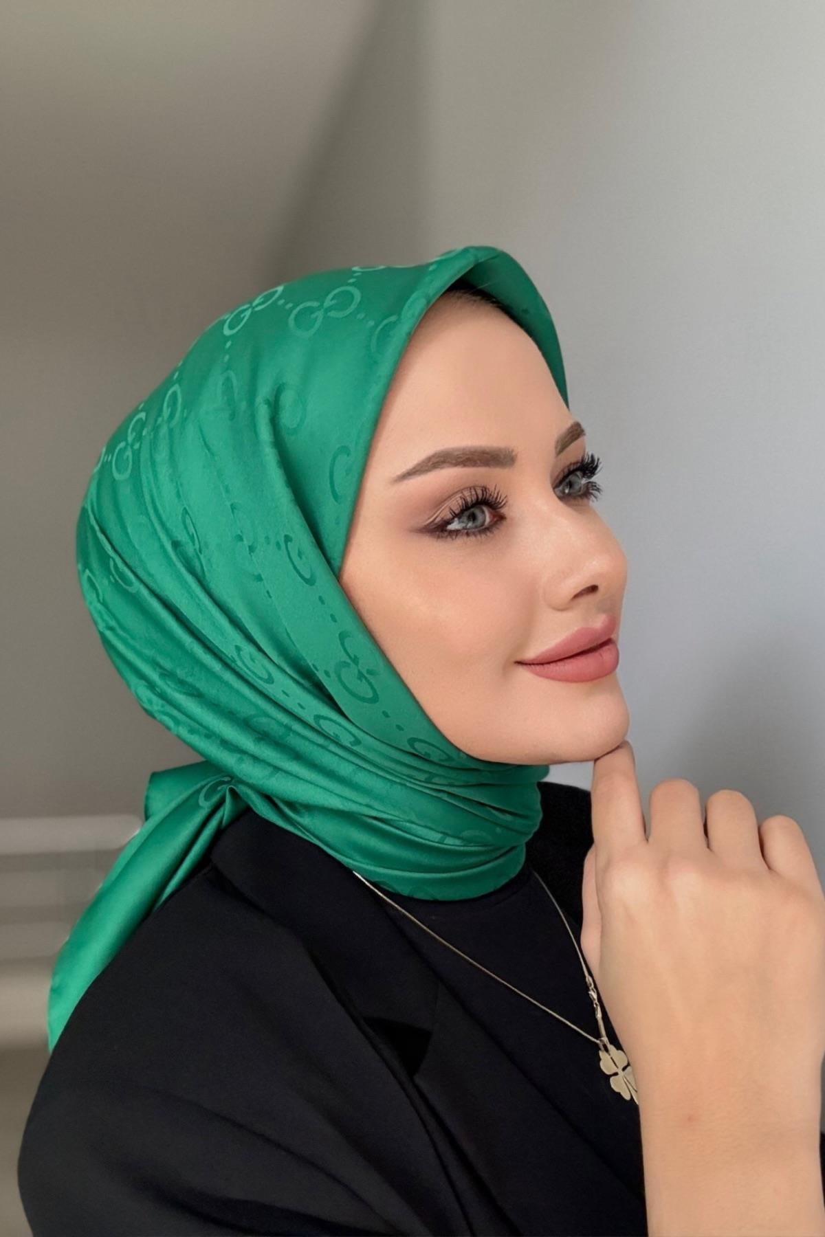 G Desen Jakar Eşarp Yeşil