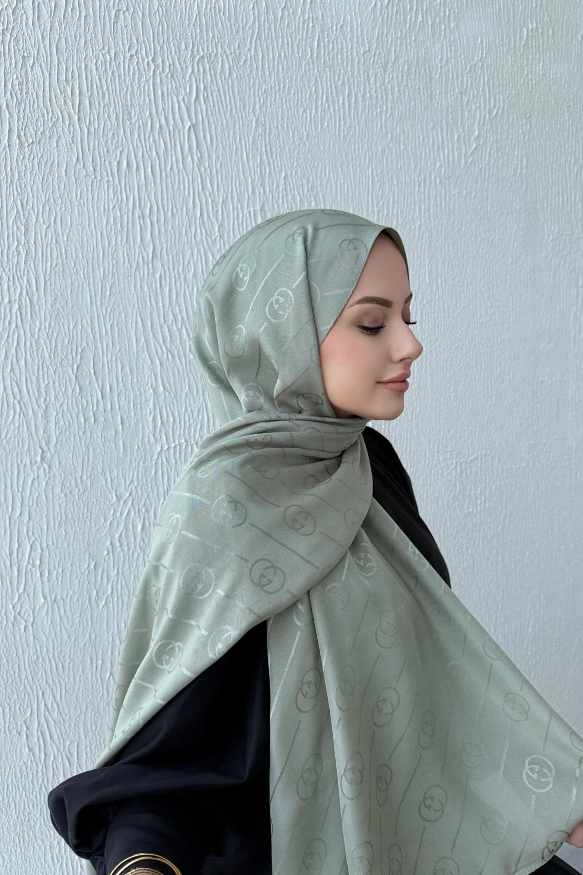 G İpeksi Jakar Şal Soft Yeşili