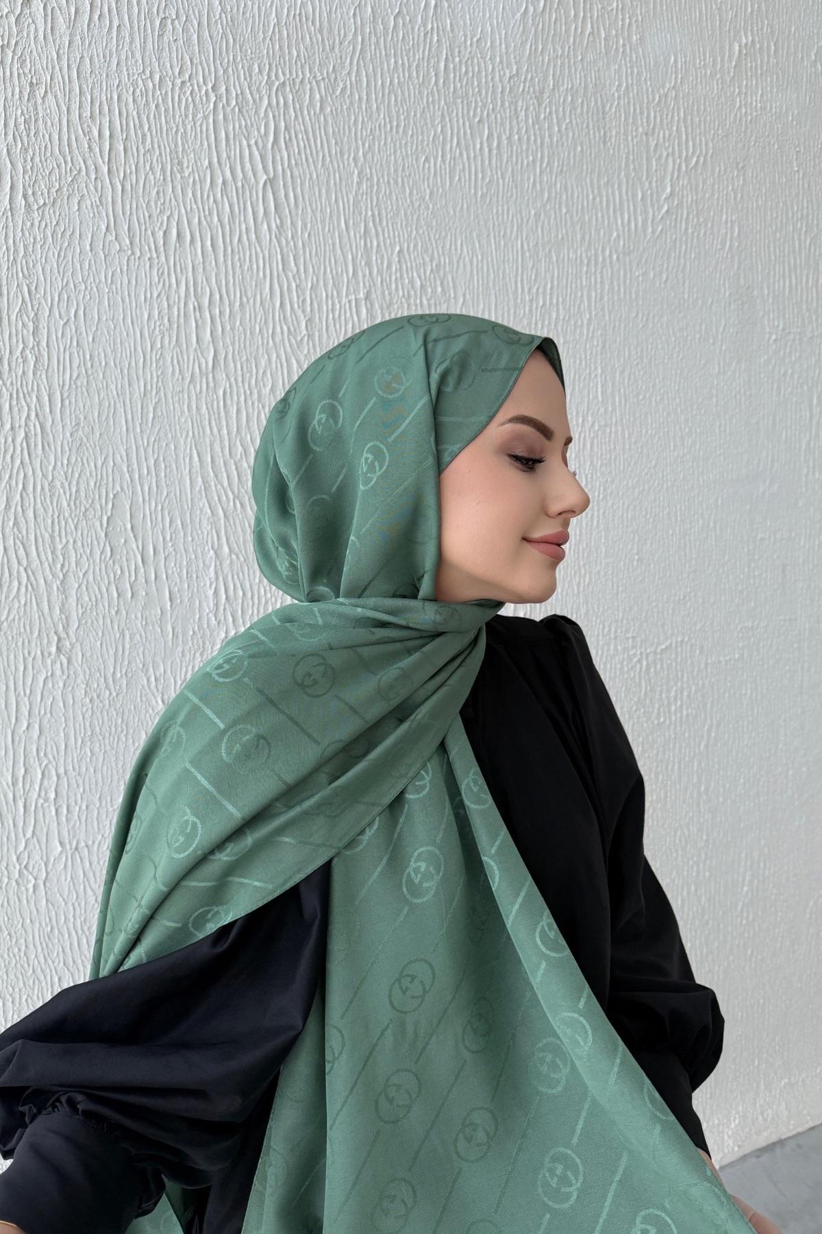 G İpeksi Jakar Şal Yeşil